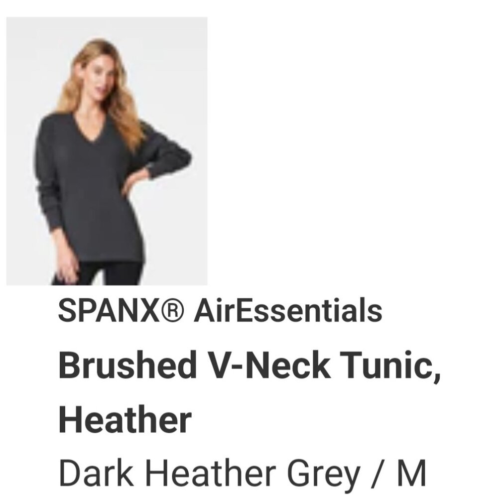 SPANX Air Essentials Brushed Vneck tunic size M NWT